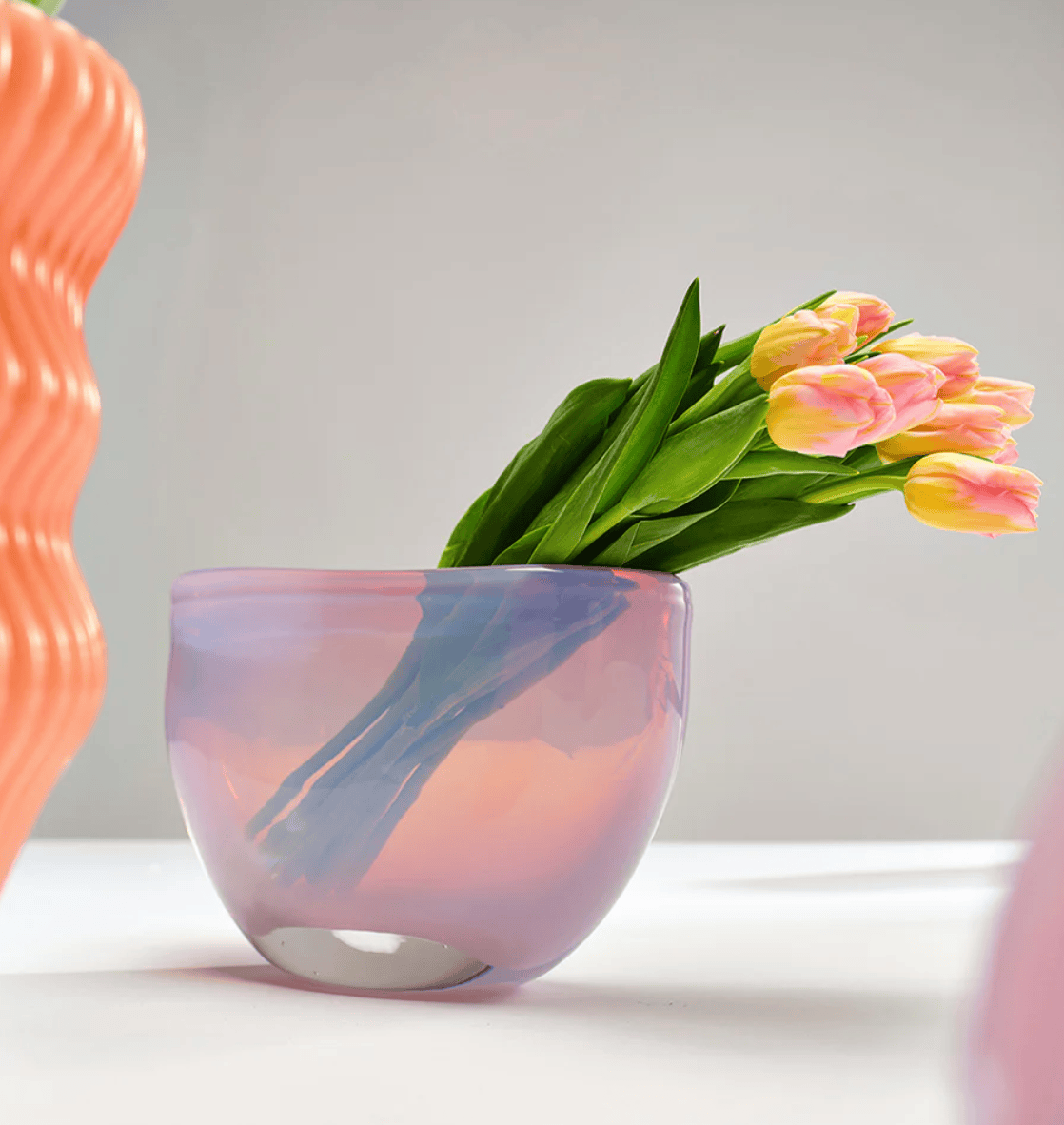 Enigma Vase - Lilac-Vases & Vessels-KAS-Greenhouse Interiors Pty Ltd