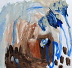 Blue Trees - Original Art-Original Art-Ann Rayment-Greenhouse Interiors Pty Ltd