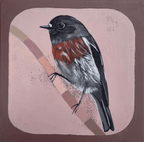 Wild And Free, Red Robin - Original Art-Original Art-Tania Lucas-Greenhouse Interiors Pty Ltd