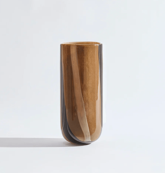 Candy Cylinder Chocolate Vase-Vases & Vessels-KAS-Greenhouse Interiors Pty Ltd