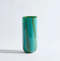 Candy Cylinder Teal Vase-Vases & Vessels-KAS-Greenhouse Interiors Pty Ltd