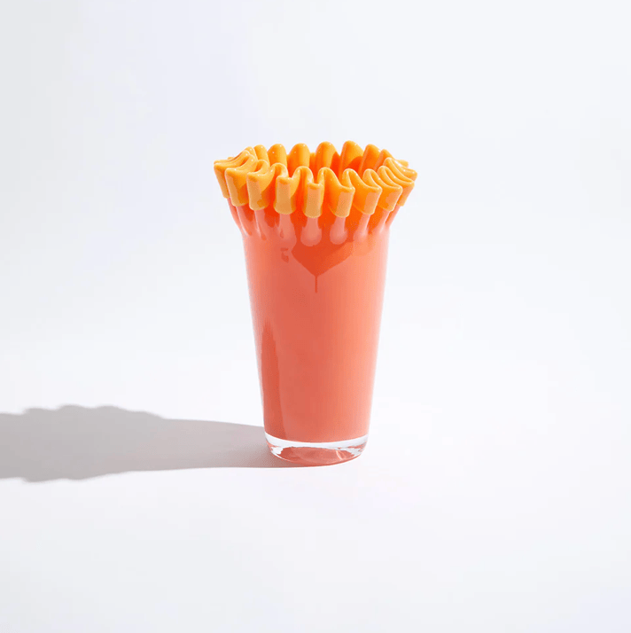 Kiki Pump Orange Vase-Vases & Vessels-KAS-Greenhouse Interiors Pty Ltd