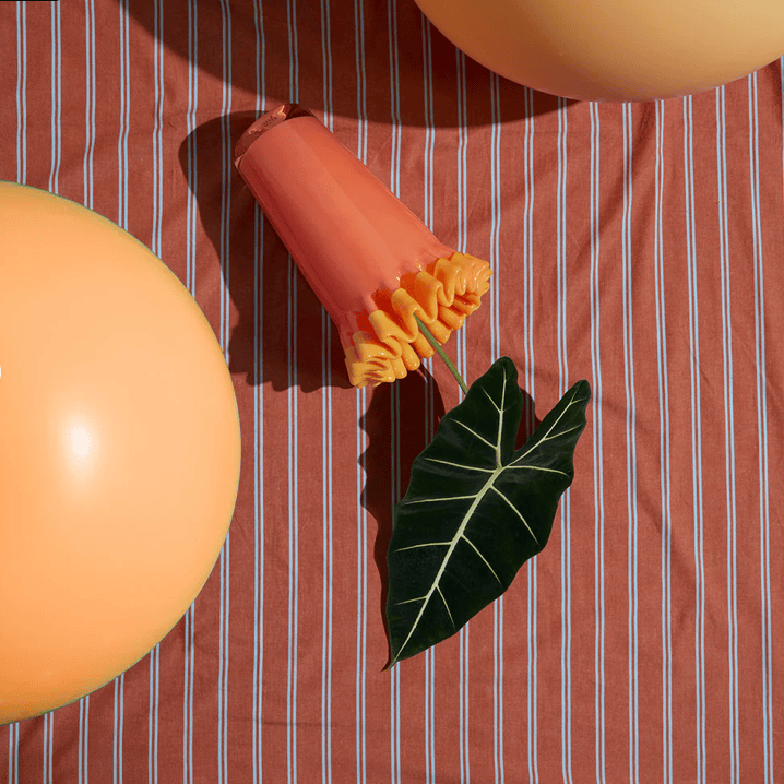 Kiki Pump Orange Vase-Vases & Vessels-KAS-Greenhouse Interiors Pty Ltd