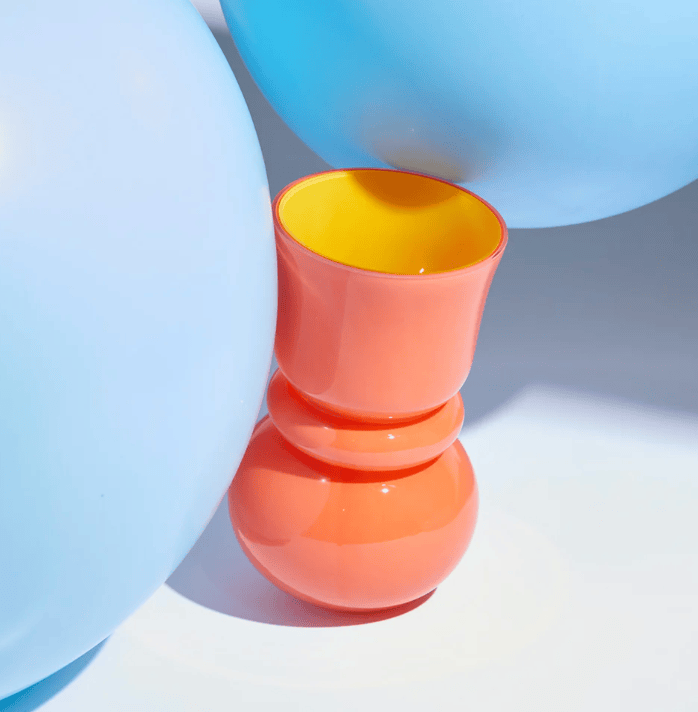 Toronto Small Orange Vase-Vases & Vessels-KAS-Greenhouse Interiors Pty Ltd