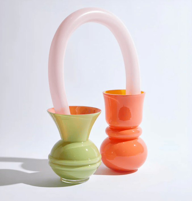 Toronto Small Orange Vase-Vases & Vessels-KAS-Greenhouse Interiors Pty Ltd