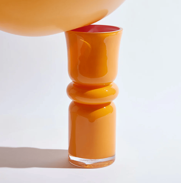 Toronto Large Apricot Vase-Vases & Vessels-KAS-Greenhouse Interiors Pty Ltd
