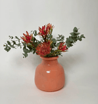 Byron Round Vase - Orange-Vases & Vessels-KAS-Greenhouse Interiors Pty Ltd