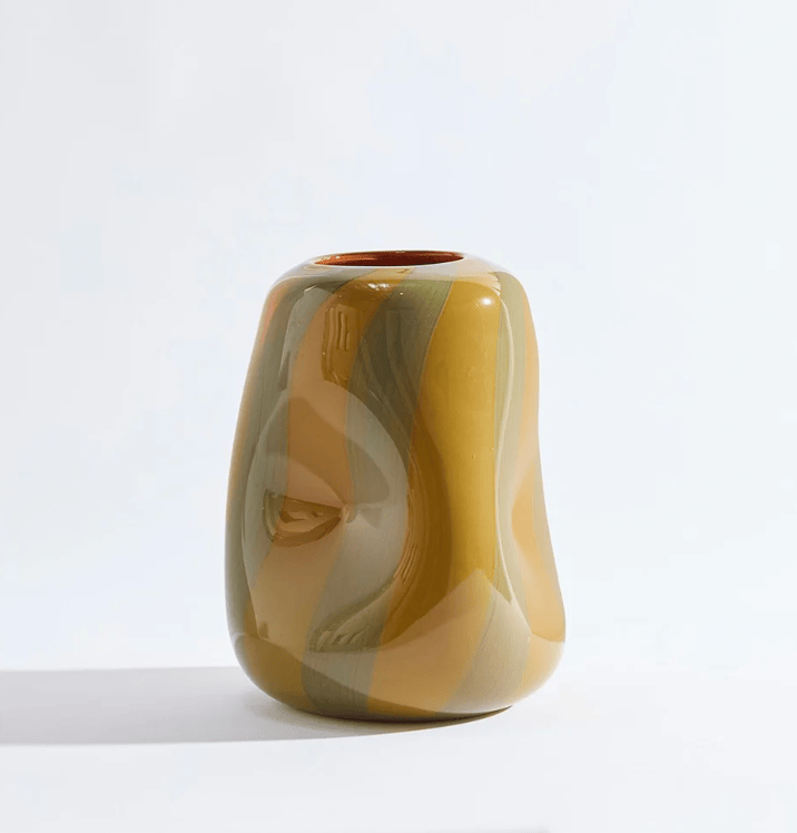 Candy Large Khaki Vase-Vases & Vessels-KAS-Greenhouse Interiors Pty Ltd