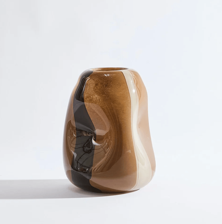 Candy Large Chocolate Vase-Vases & Vessels-KAS-Greenhouse Interiors Pty Ltd