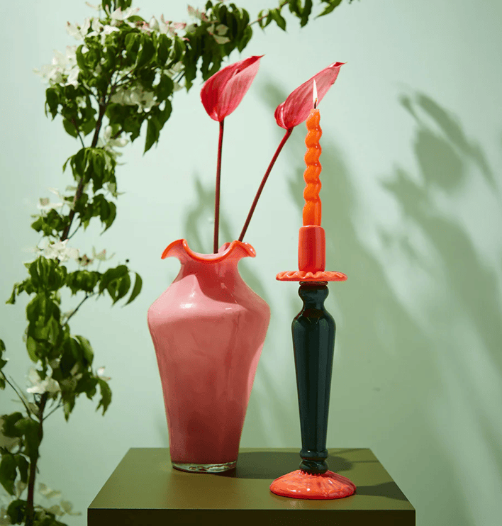 Melody Pink Vase-Vases & Vessels-KAS-Greenhouse Interiors Pty Ltd