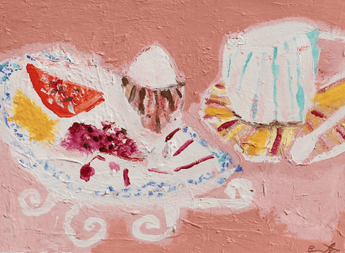 Her Copenhagen Morning Plate - Original Art