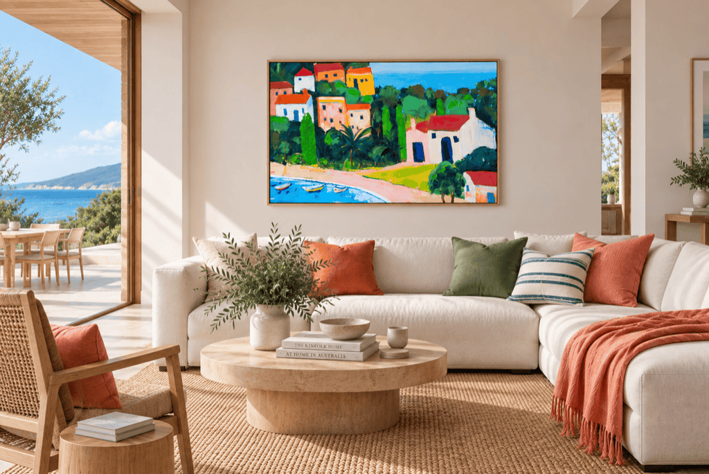 Houses On The Hill - Original Art