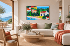 Houses On The Hill - Original Art