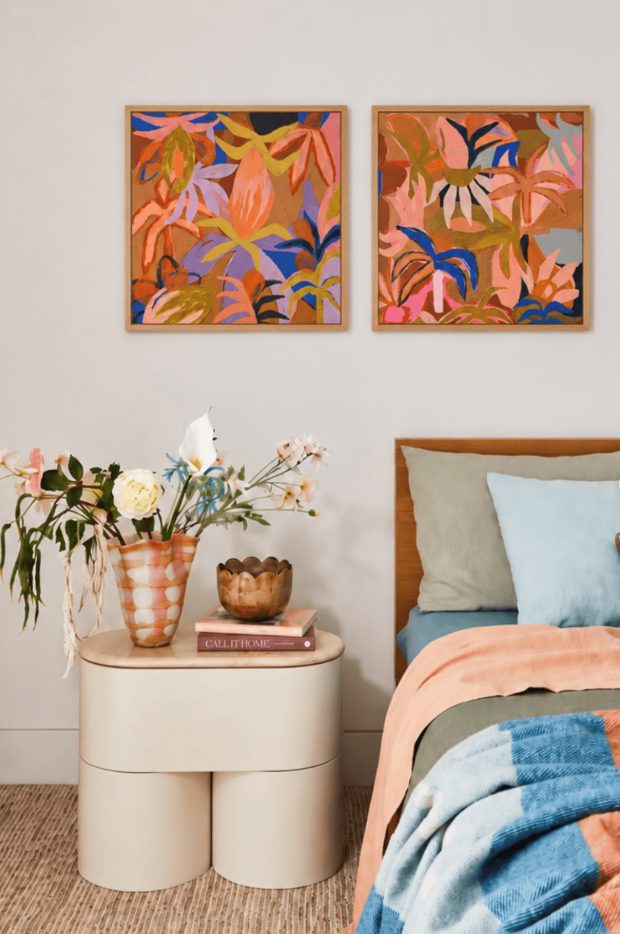 Peachy Protea - Original Artwork-Original Art-Morgan Jamieson-Greenhouse Interiors