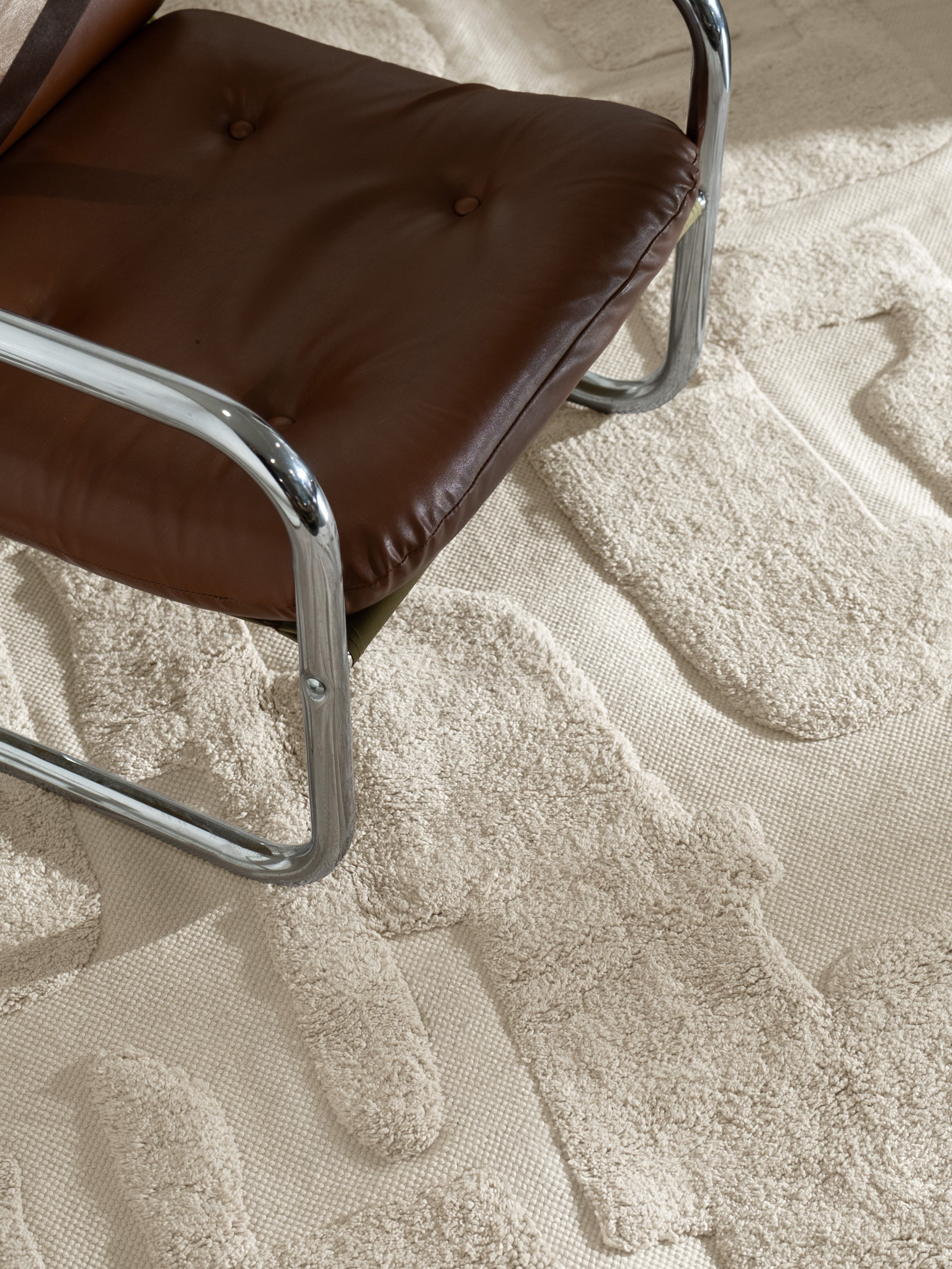 Tarkine Neutral Washable Wool Fine Cut Pile Rug