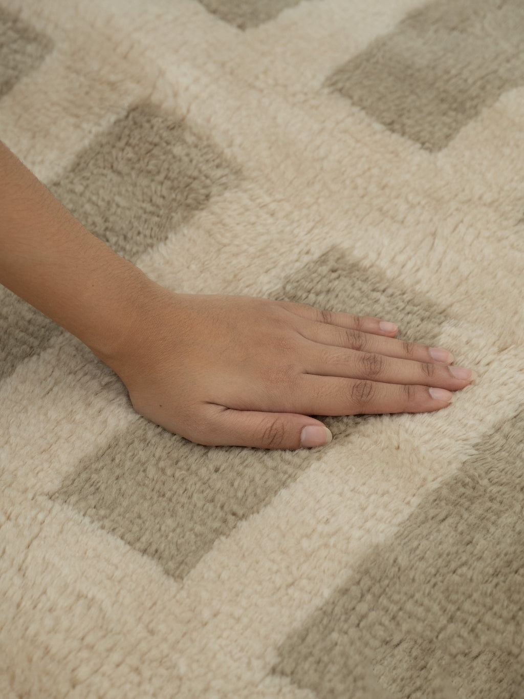 Tasman Neutral Washable Wool Fine Cut Pile Rug