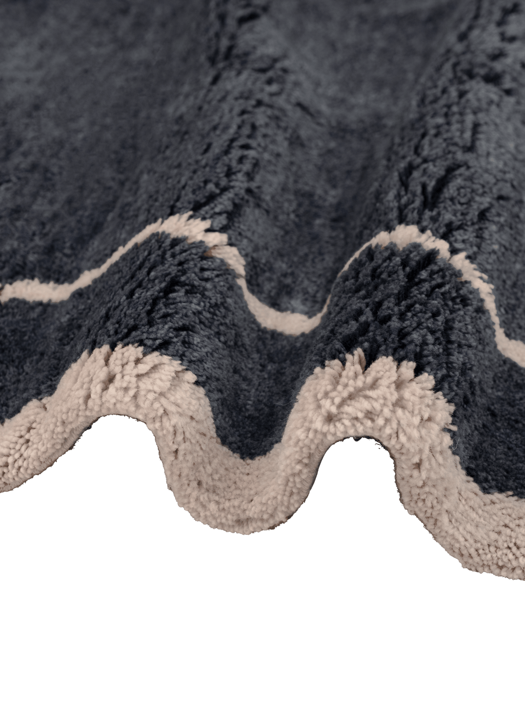 Tempest Steel Blue Washable Wool Fine Cut Pile Rug