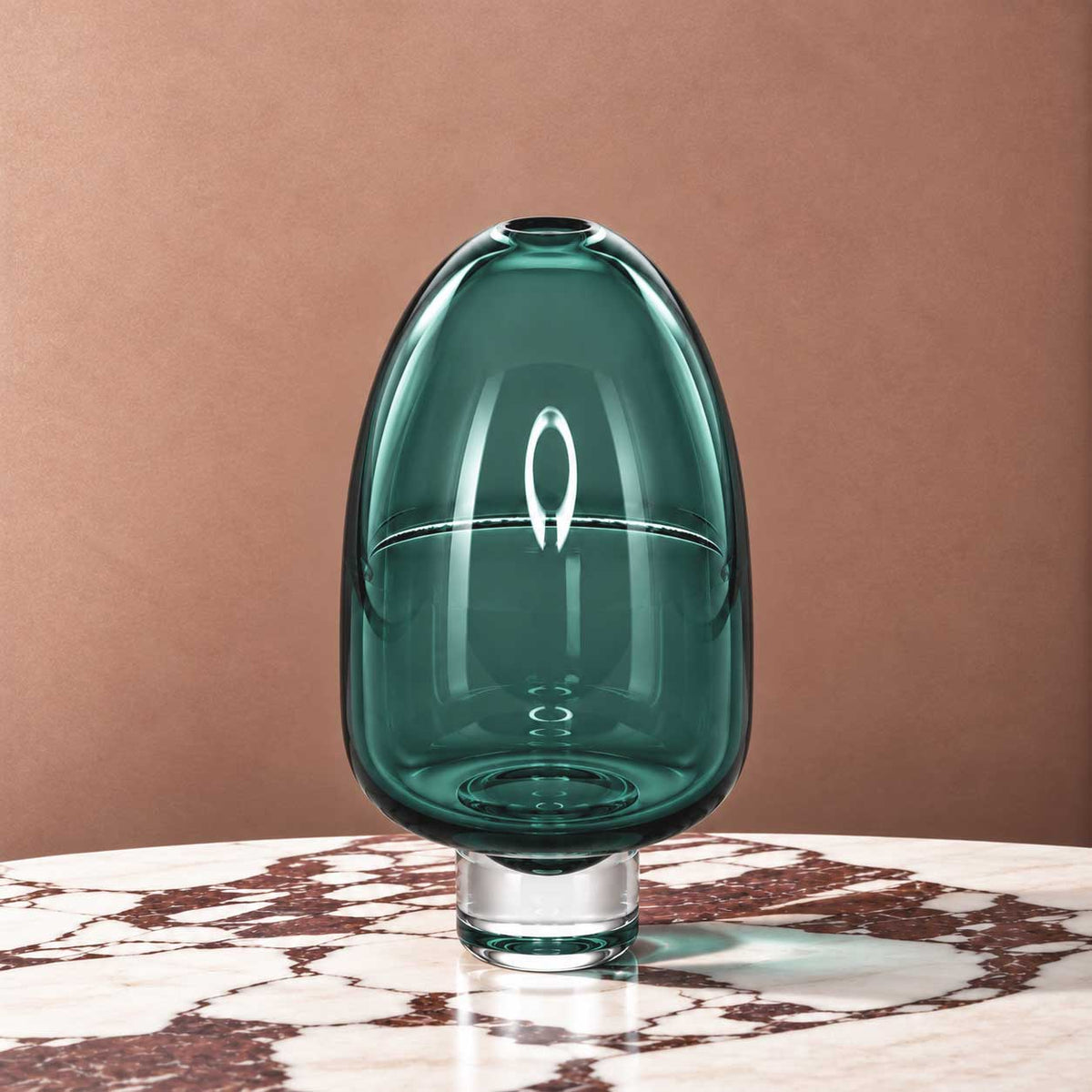 Yumemiru Glass Vessel L - Turquoise