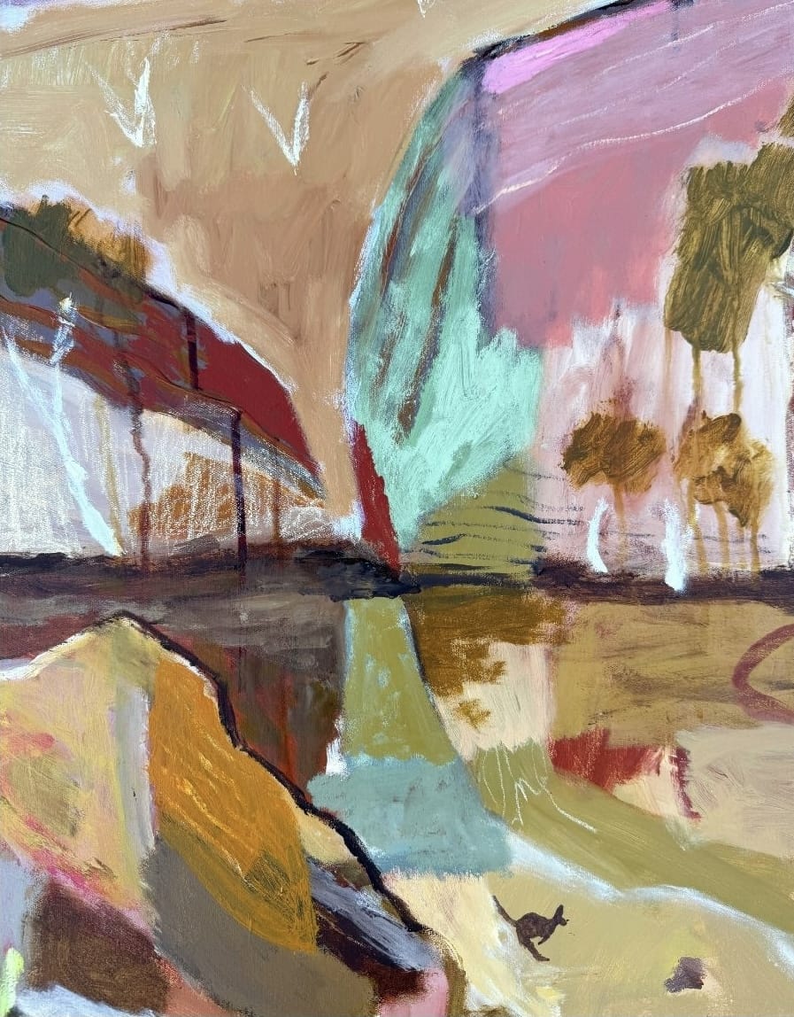 Sundown At Kings Canyon - Original Artwork-Original Art-Greta Hounslow-Greenhouse Interiors Pty Ltd