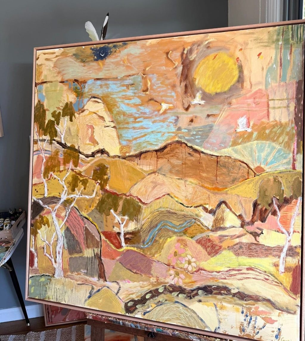 Warm Stones At Sundown - Original Artwork-Original Art-Greta Hounslow-Greenhouse Interiors Pty Ltd