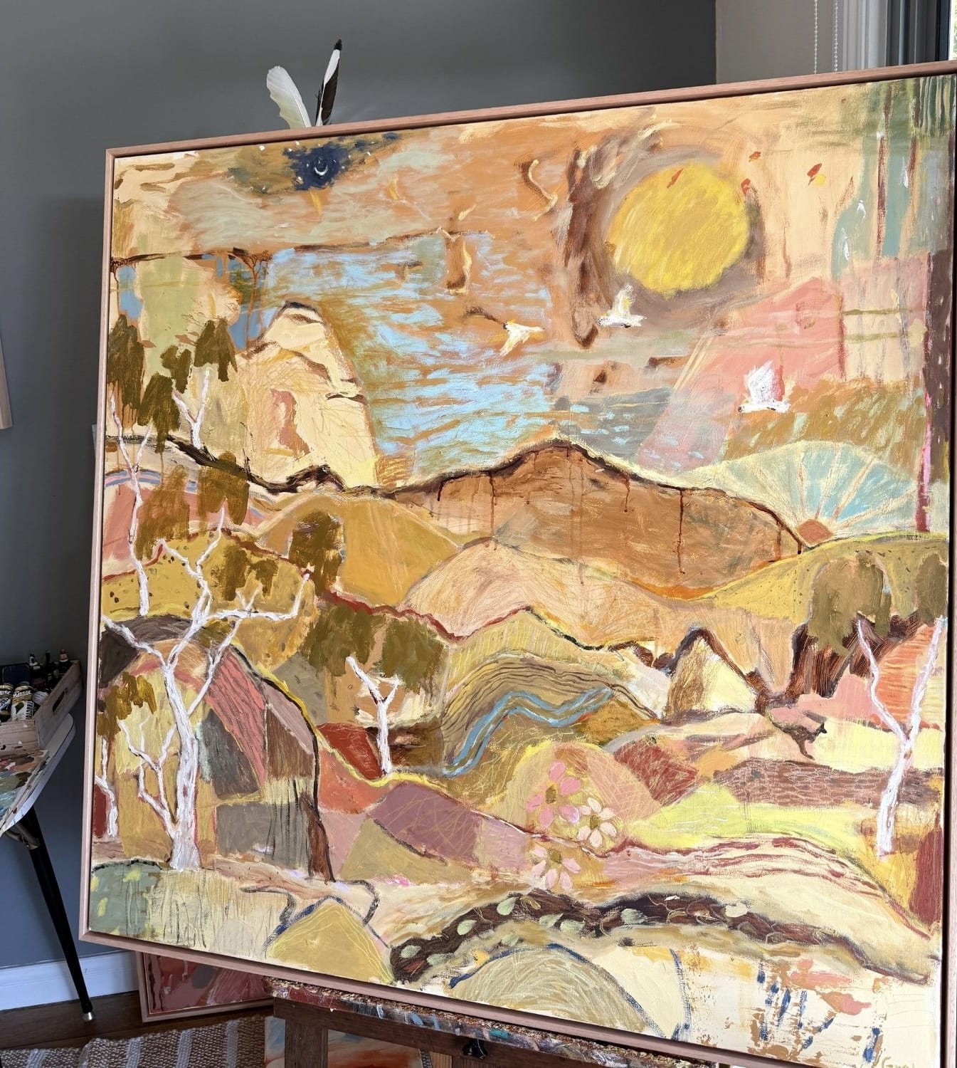 Warm Stones At Sundown - Original Artwork-Original Art-Greta Hounslow-Greenhouse Interiors Pty Ltd