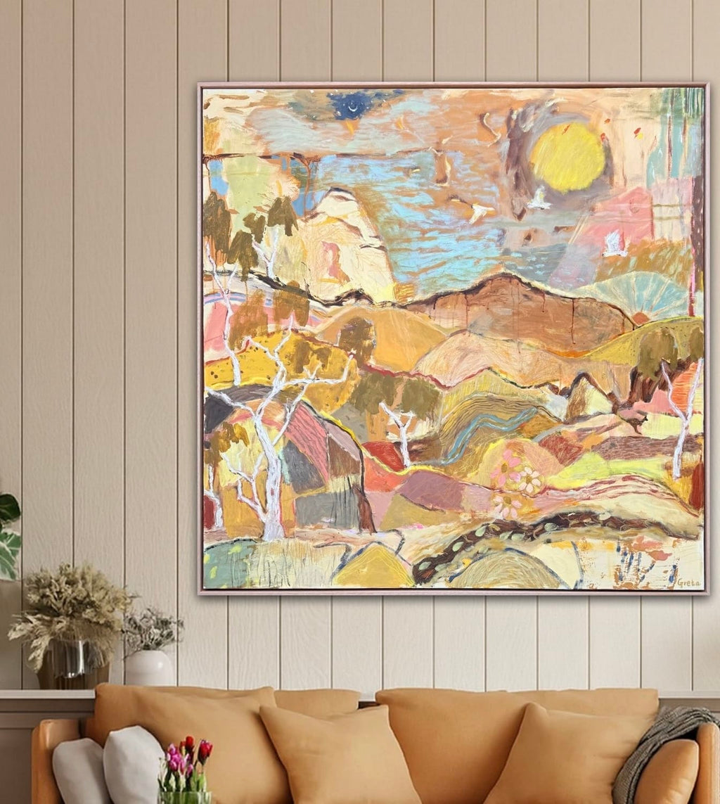 Warm Stones At Sundown - Original Artwork-Original Art-Greta Hounslow-Greenhouse Interiors Pty Ltd