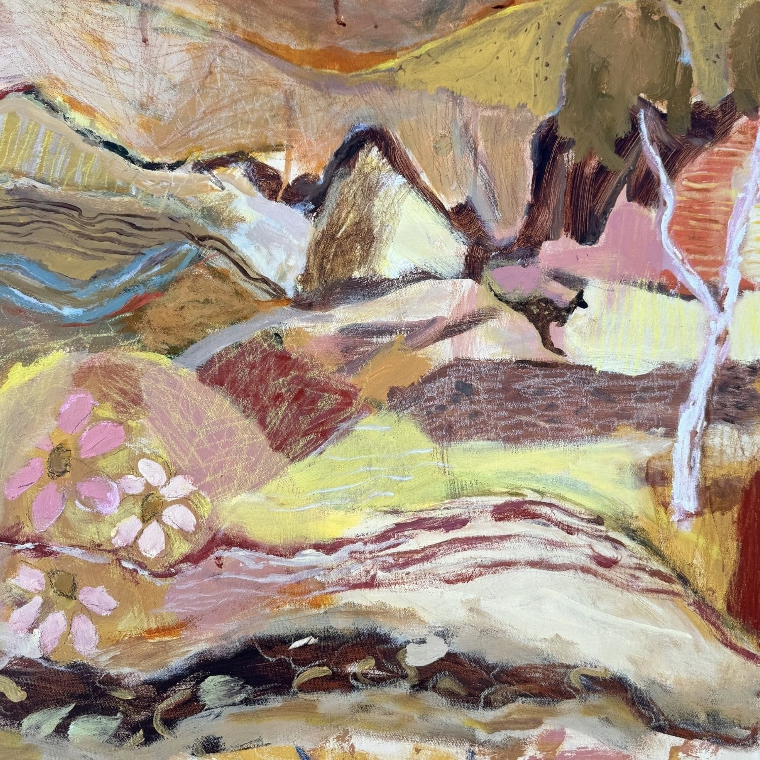 Warm Stones At Sundown - Original Artwork-Original Art-Greta Hounslow-Greenhouse Interiors Pty Ltd