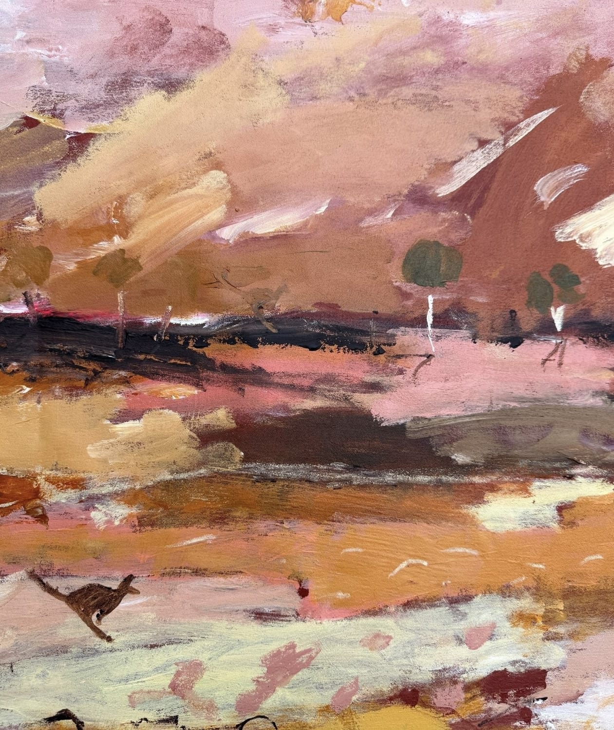 Red Earth, Passing Storm - Original Artwork-Original Art-Greta Hounslow-Greenhouse Interiors Pty Ltd