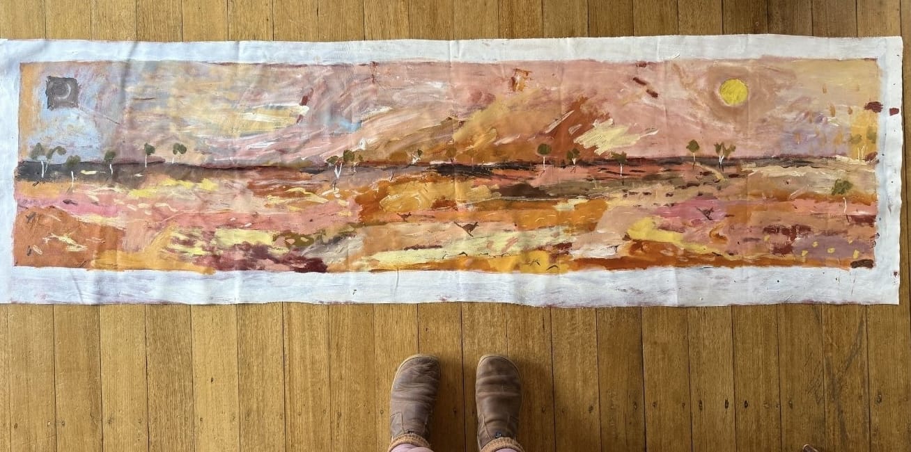 Red Earth, Passing Storm - Original Artwork-Original Art-Greta Hounslow-Greenhouse Interiors Pty Ltd
