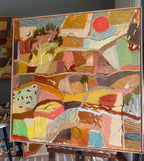 Red Sun, Old Tracks - Original Artwork-Original Art-Greta Hounslow-Greenhouse Interiors Pty Ltd