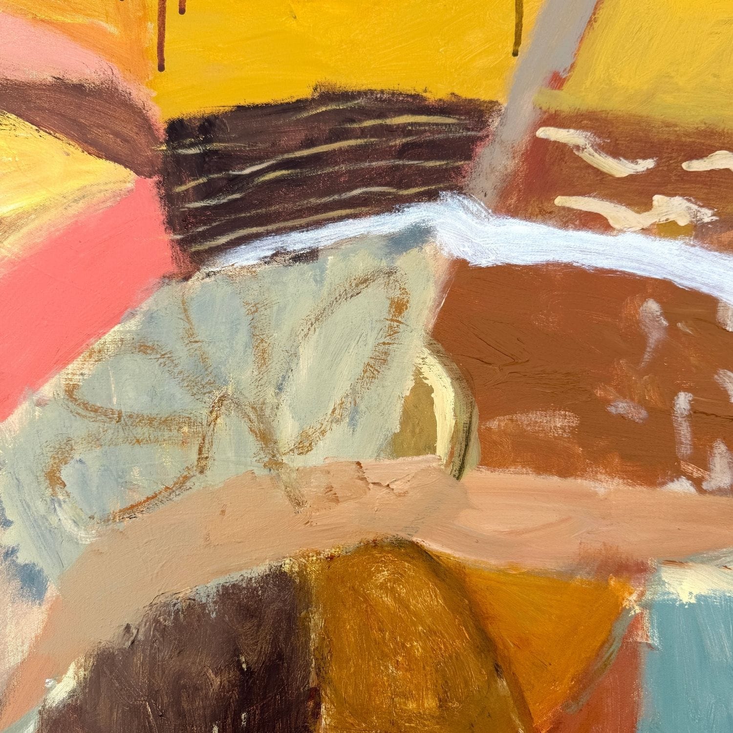 Red Sun, Old Tracks - Original Artwork-Original Art-Greta Hounslow-Greenhouse Interiors Pty Ltd