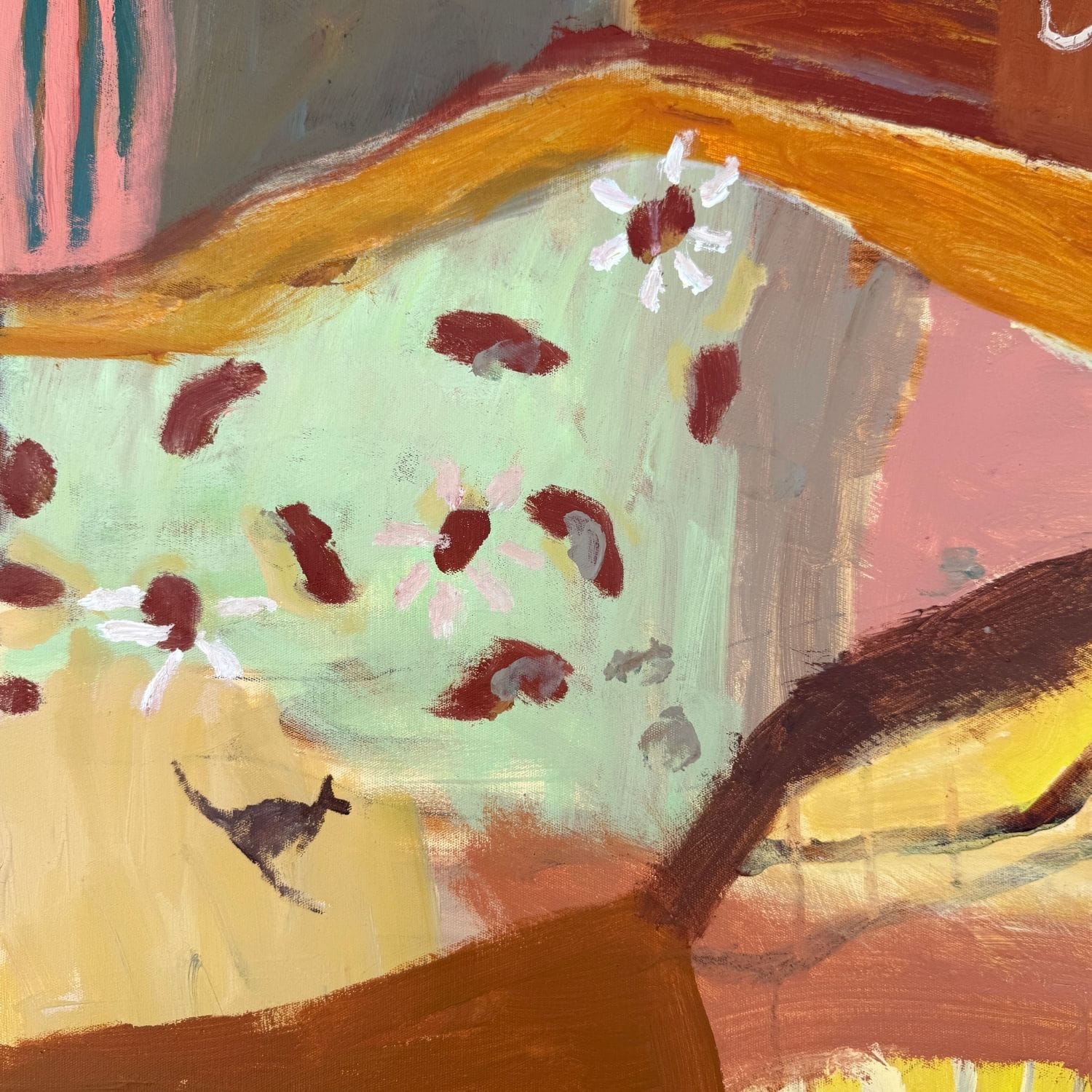 Red Sun, Old Tracks - Original Artwork-Original Art-Greta Hounslow-Greenhouse Interiors Pty Ltd