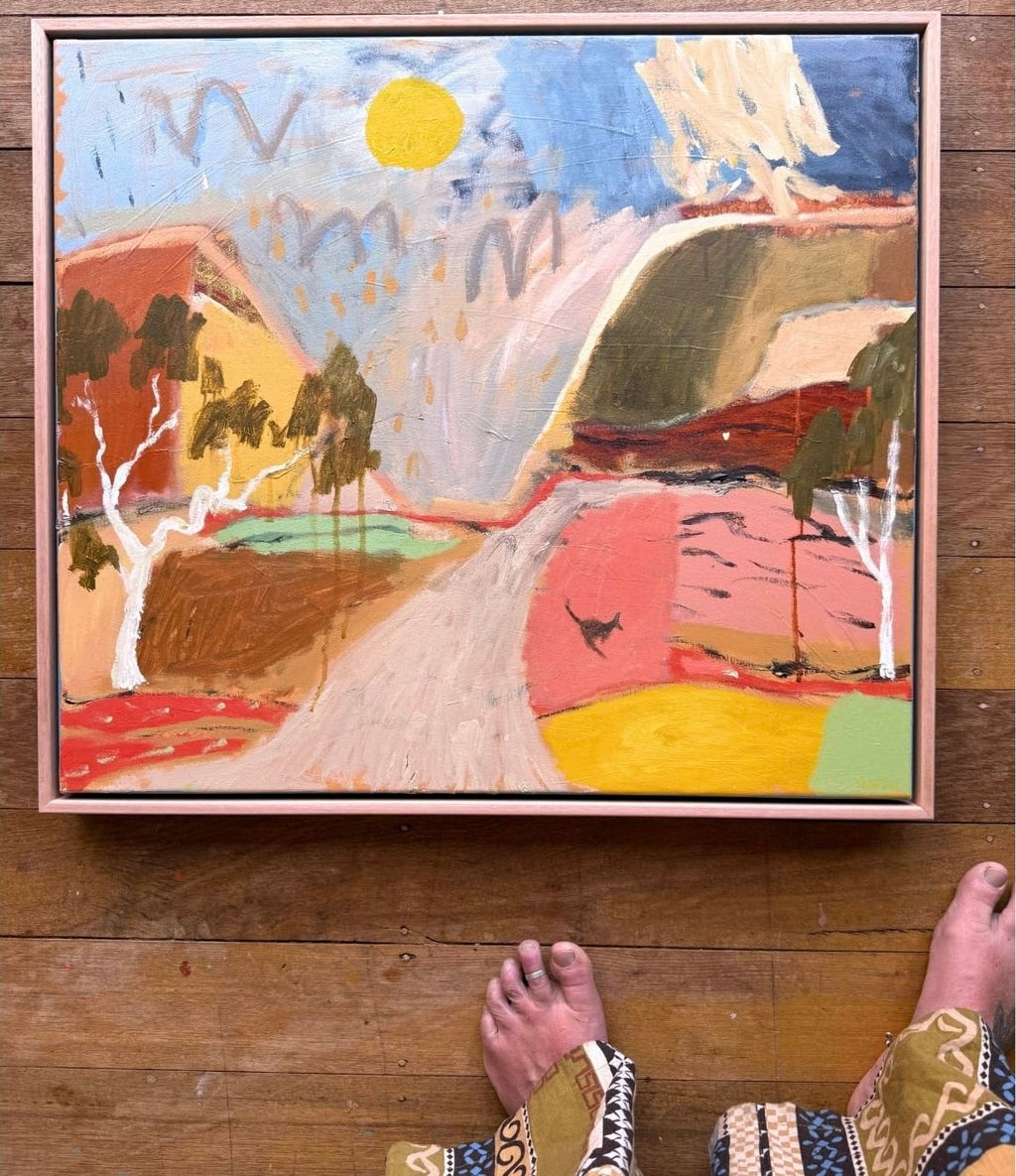 Track To Uluru - Original Artwork-Original Art-Greta Hounslow-Greenhouse Interiors Pty Ltd
