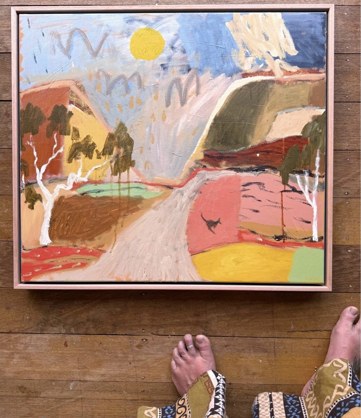 Track To Uluru - Original Artwork-Original Art-Greta Hounslow-Greenhouse Interiors Pty Ltd