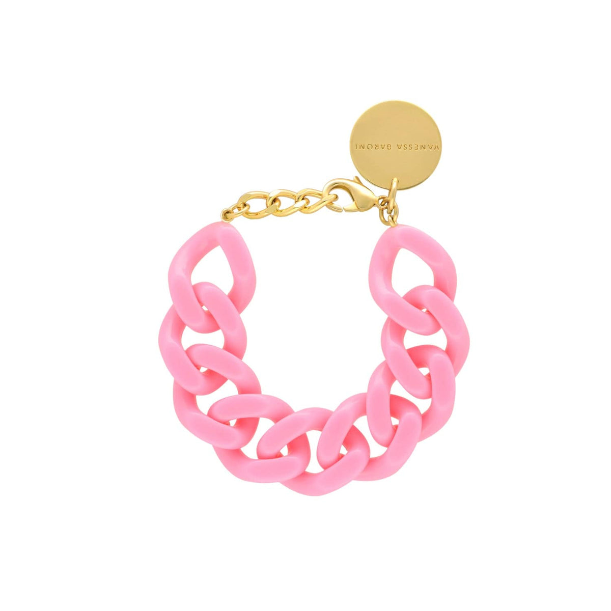 Flat Chain Bracelet - Bubble Gum