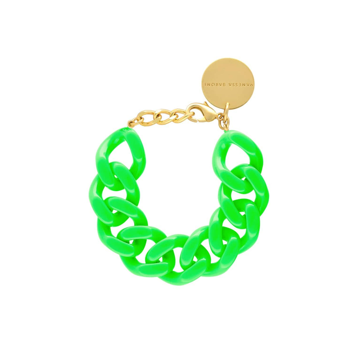 Flat Chain Bracelet - Neon Green