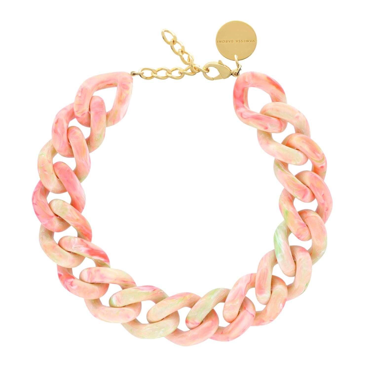 Big Flat Chain Necklace - Summer Vibe