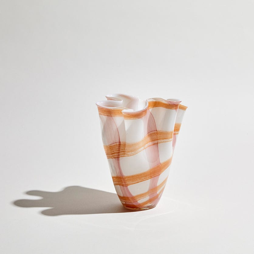 Vivid Solid Medium Glass Vase - Peach