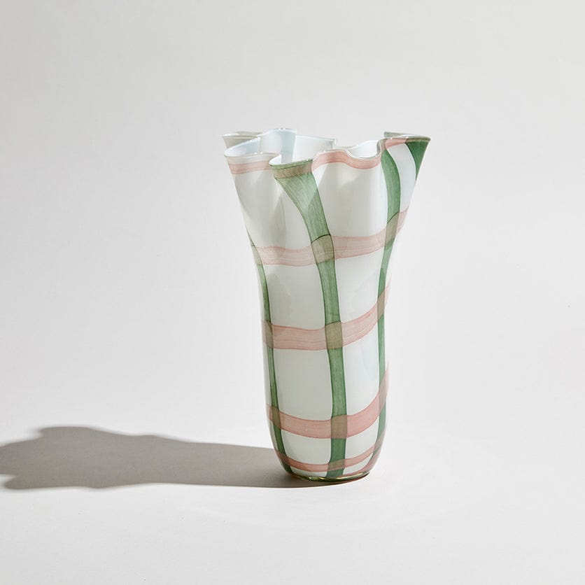 Vivid Solid Tall Glass Vase - Emerald