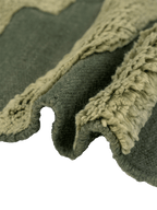 Cradle Green Washable Wool Fine Cut Pile Rug