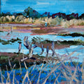 Fivebough Wetlands 12 - Original Art-Original Art-Linzie Joanne-Greenhouse Interiors Pty Ltd