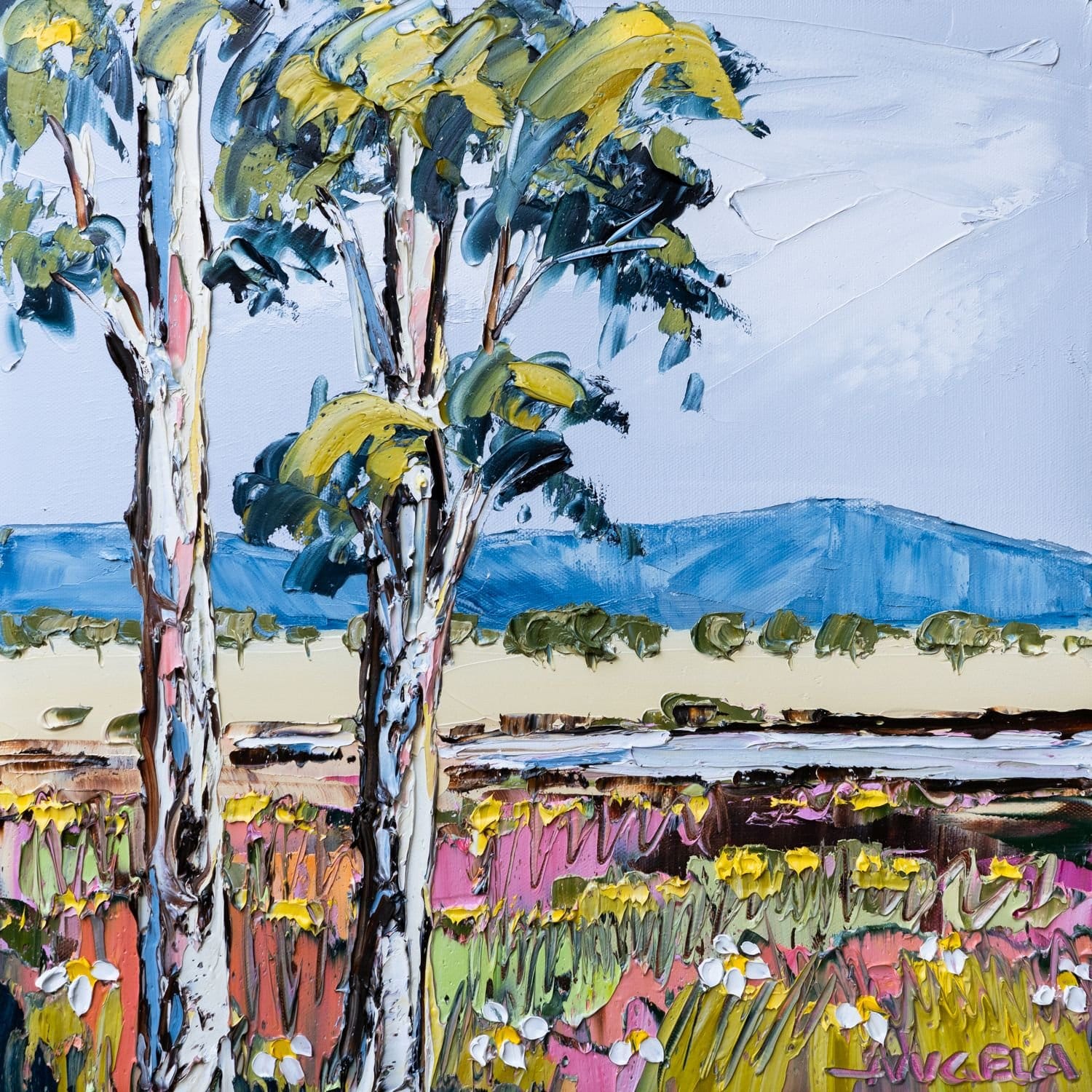 Across The Open Land - Original Art-Original Art-Angela Hawkey-Greenhouse Interiors Pty Ltd