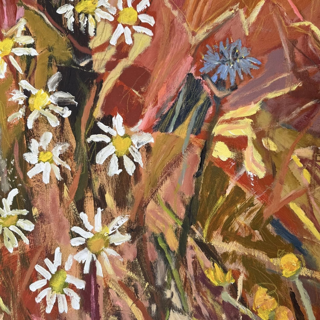 Red Dirt & Wildflowers  - Original Artwork-Original Art-Greta Hounslow-Greenhouse Interiors