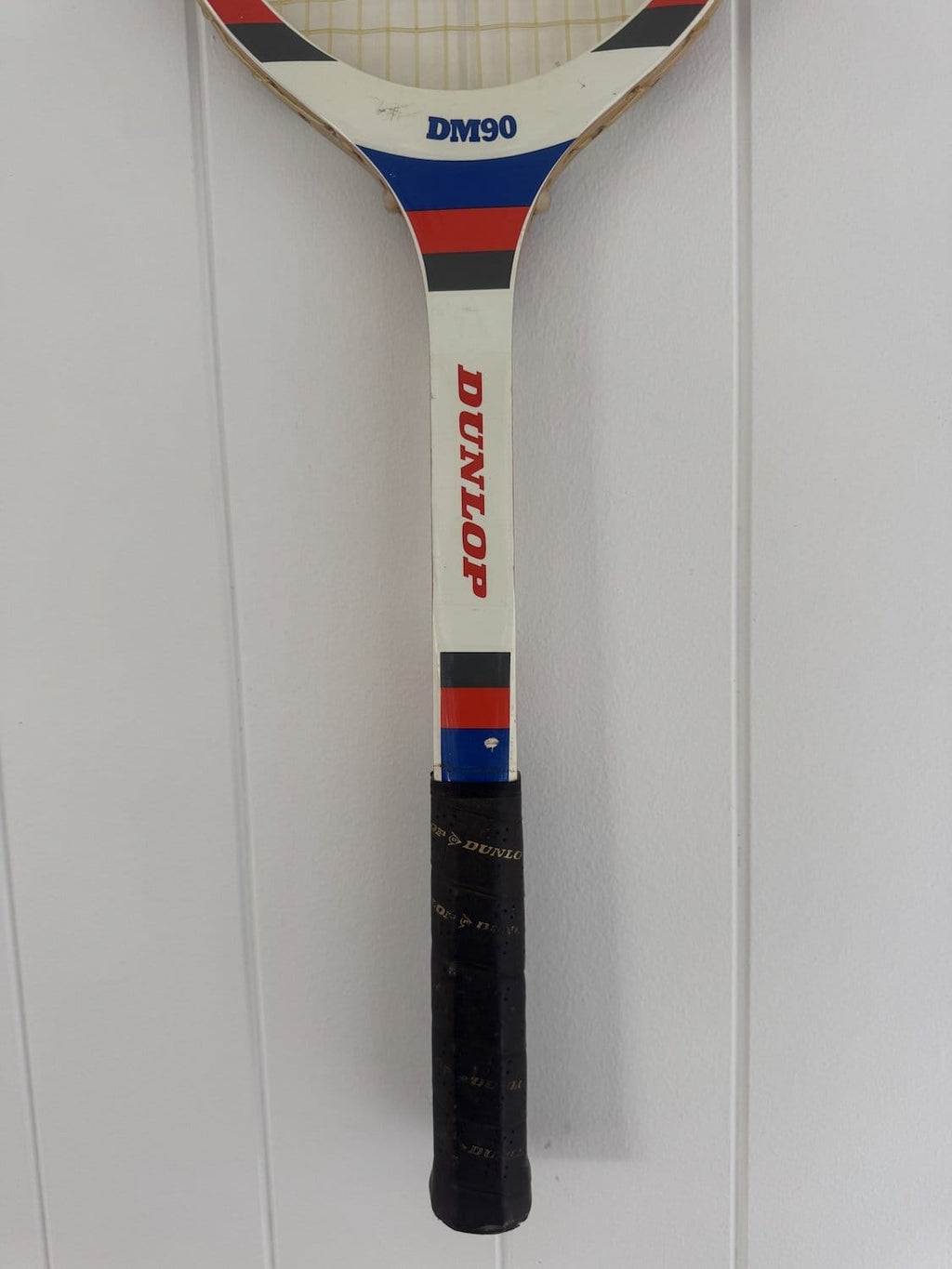 Vintage Tennis Racquet Wall Art - Blue Heart