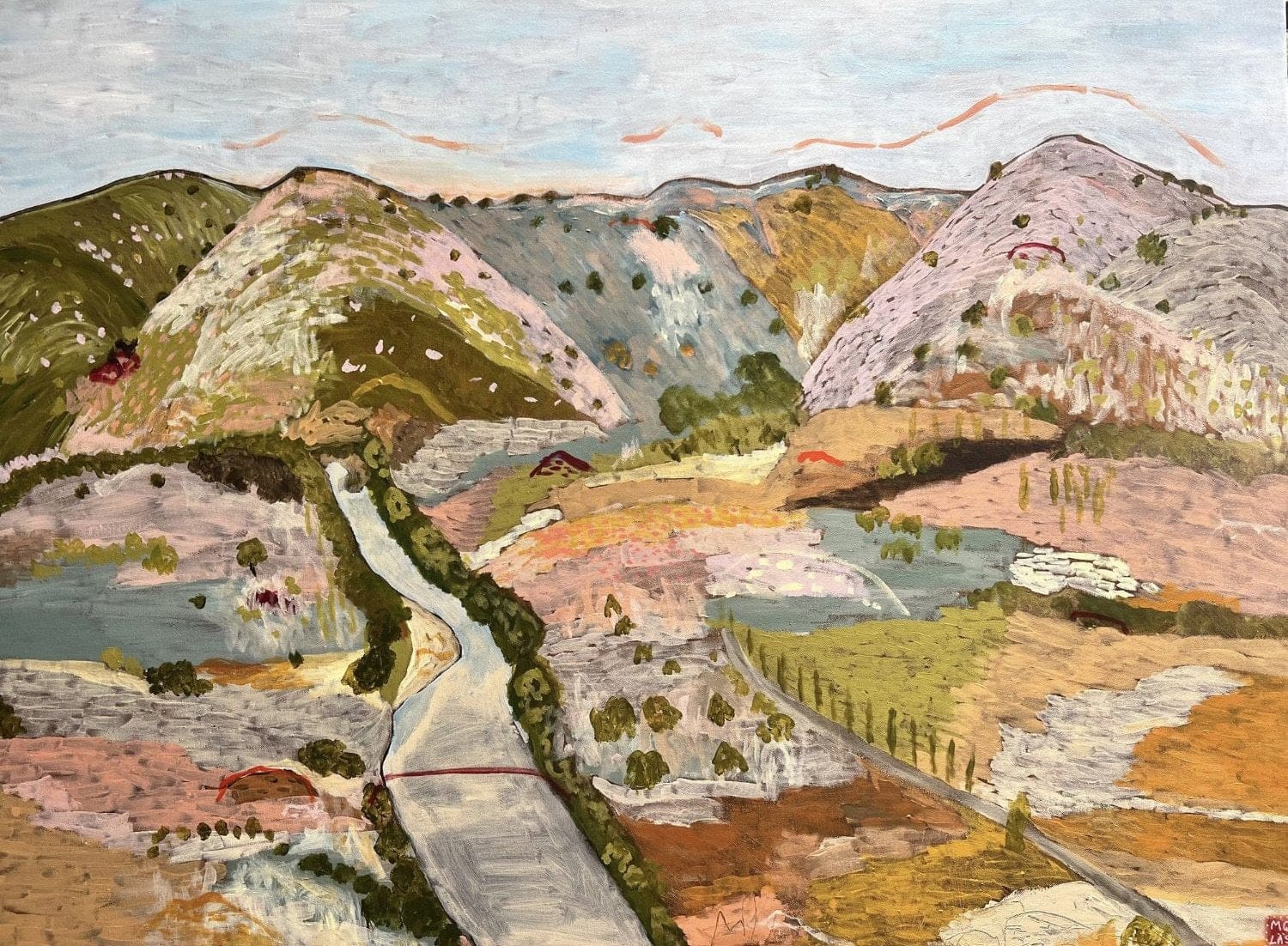 Trever On The Road To Gundagai - Original Art