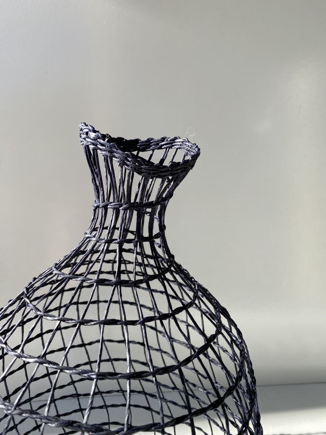 Woven Vase In Dark Blue