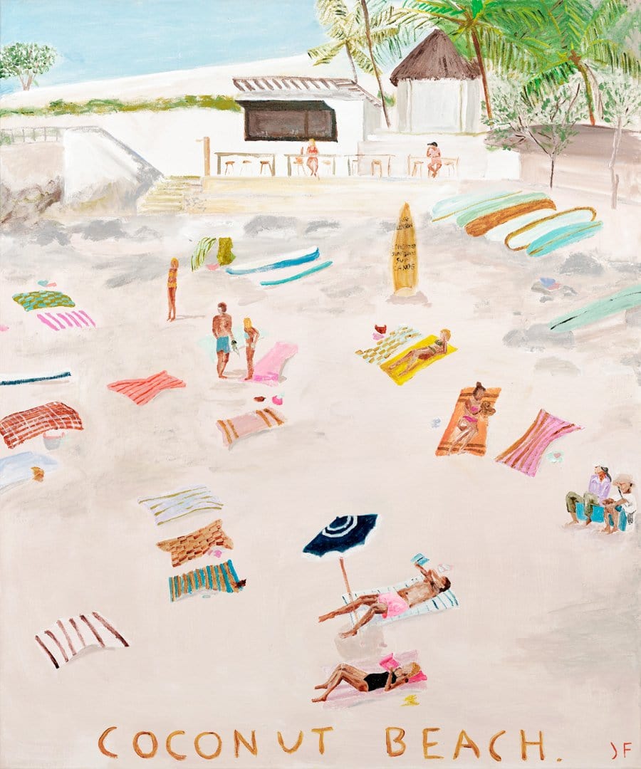 Coconut Beach - Pair of Original Diptych Paintings