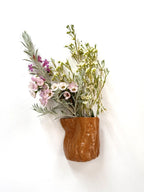 Short Crush Wall Vase 'Chestnut'