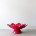 Scalloped Pedestal Bowl - Berry-Vases & Vessels-Ode to Elma-Greenhouse Interiors Pty Ltd