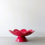 Scalloped Pedestal Bowl - Berry